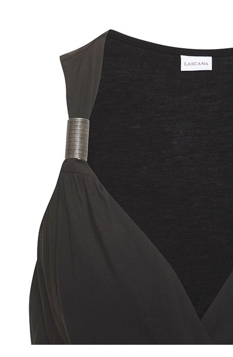 LASCANA Women's Strap Detail Top, Alternate, color, Black