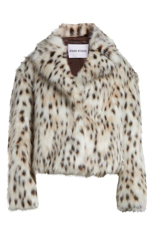 STAND STUDIO STAND STUDIO SAMARA LEOPARD FAUX FUR JACKET