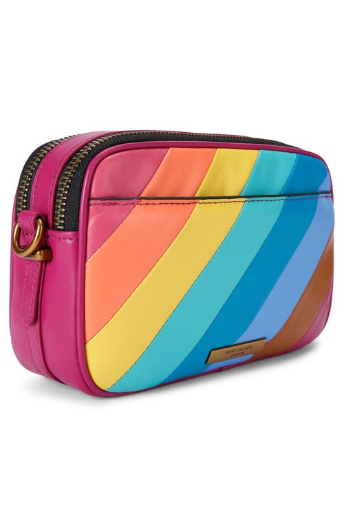Kurt Geiger London Kensington Leather Camera Bag In Pink Multi