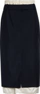 Róhe Boxer Detailed Virgin Wool & Mohair Pencil Skirt
