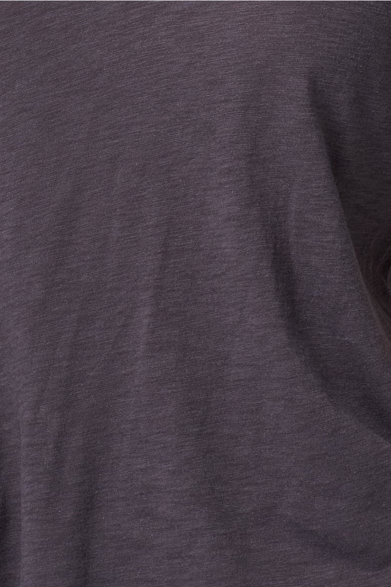 Slub Jersey V-Neck Elbow Sleeve Tee, Alternate, color, Carbon