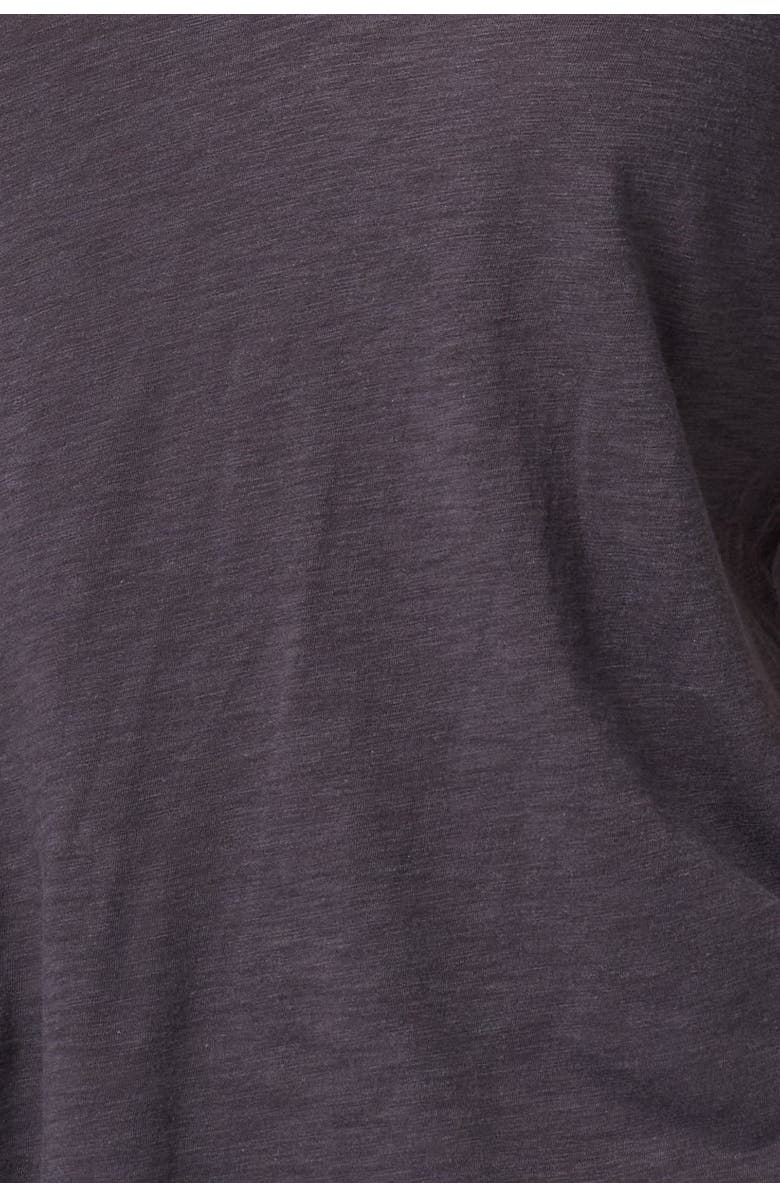 Franne Golde Slub Jersey V-Neck Elbow Sleeve Tee, Alternate, color, Carbon