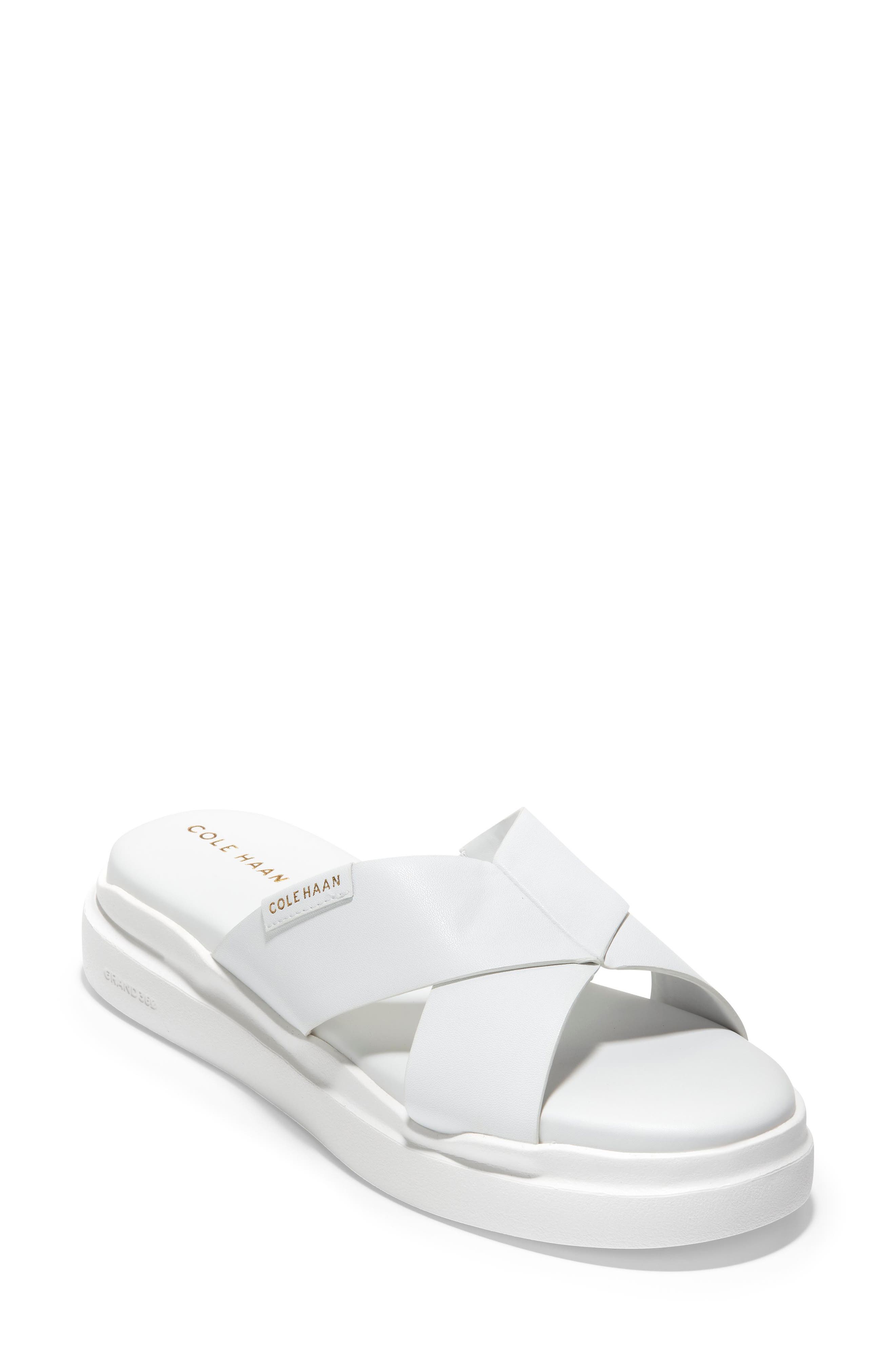 GrandPro Rally Slide Sandal, Main, color, OPTIC WHITE LEATHER