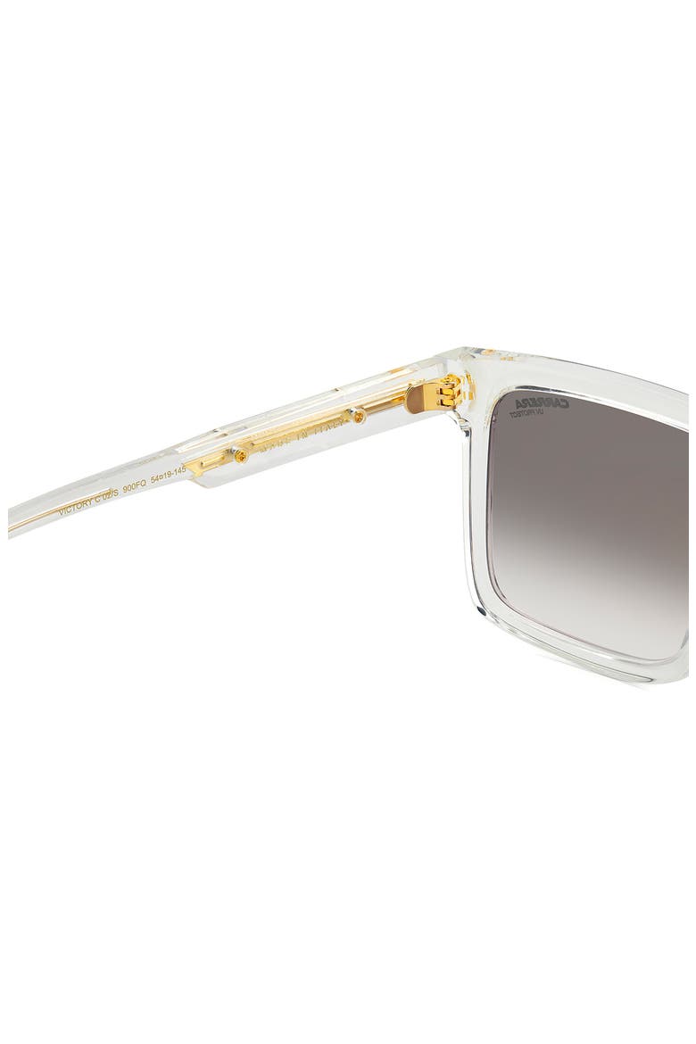 Victory 54mm Gradient Rectangular Sunglasses, Alternate, color, CRYSTAL/ GRAY SF GD SP
