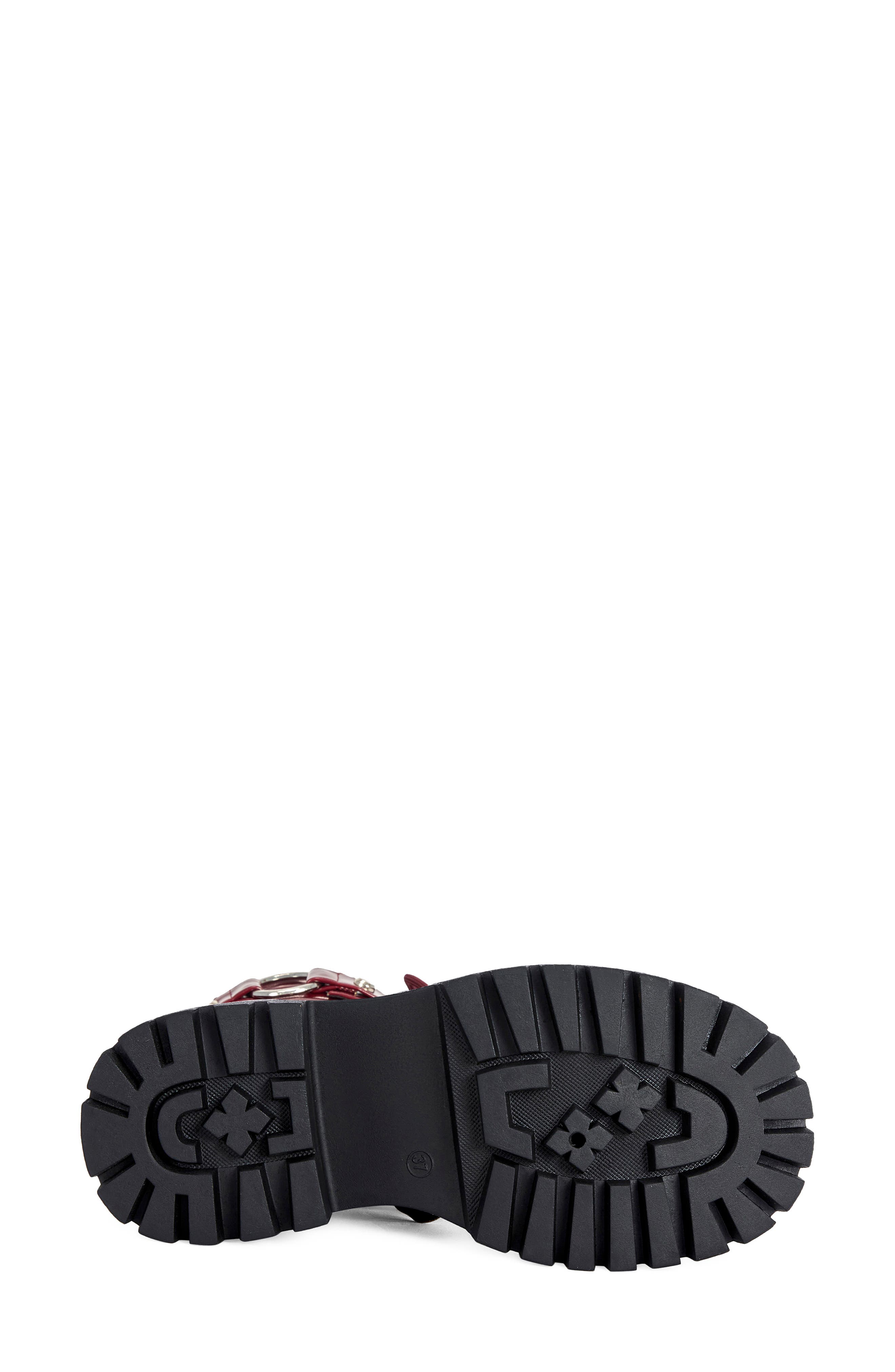 Wednesday Faux Leather Boot, Alternate, color, BURGUNDY