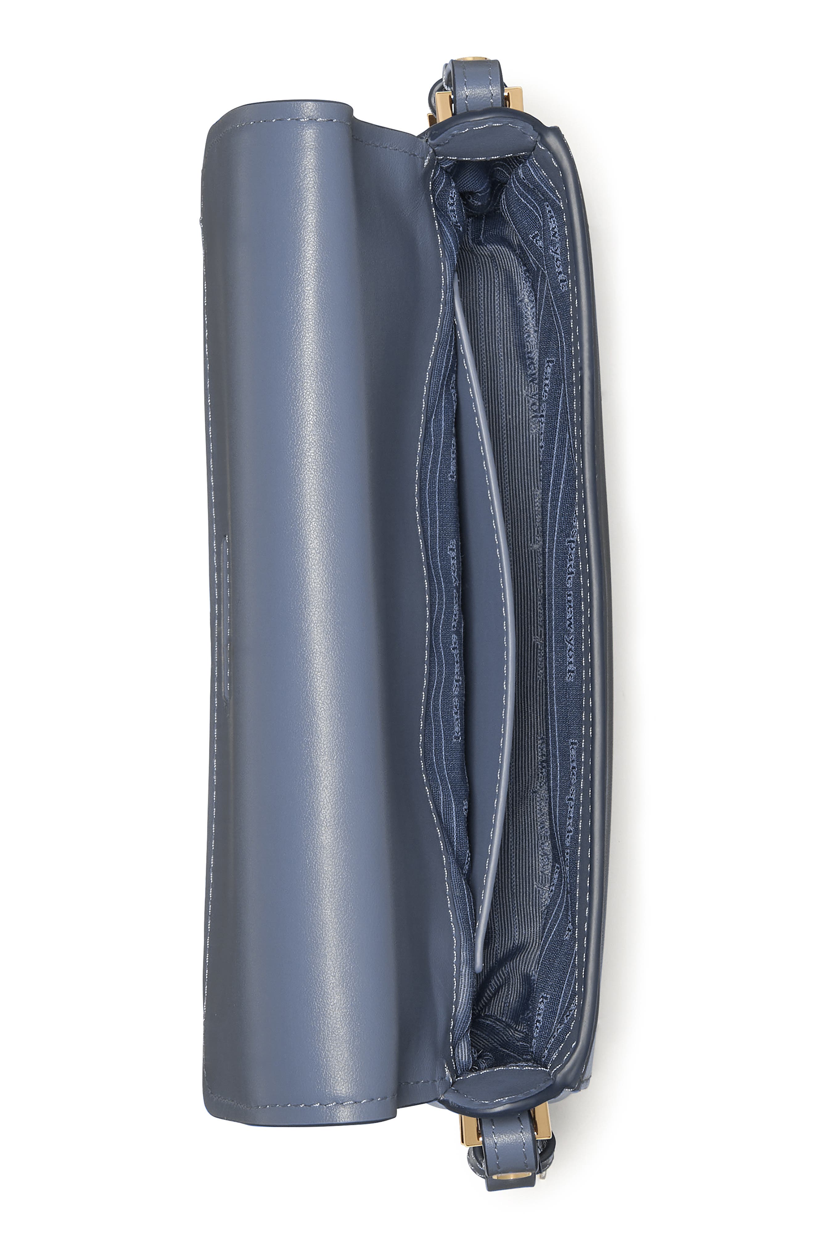 Kate Spade New York small liv leather east/west shoulder bag, Alternate, color, Cinder Grey