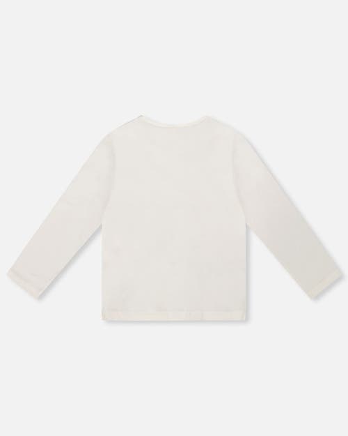 Deux Par Deux Organic Jersey T-shirt With Teddy Bears In White