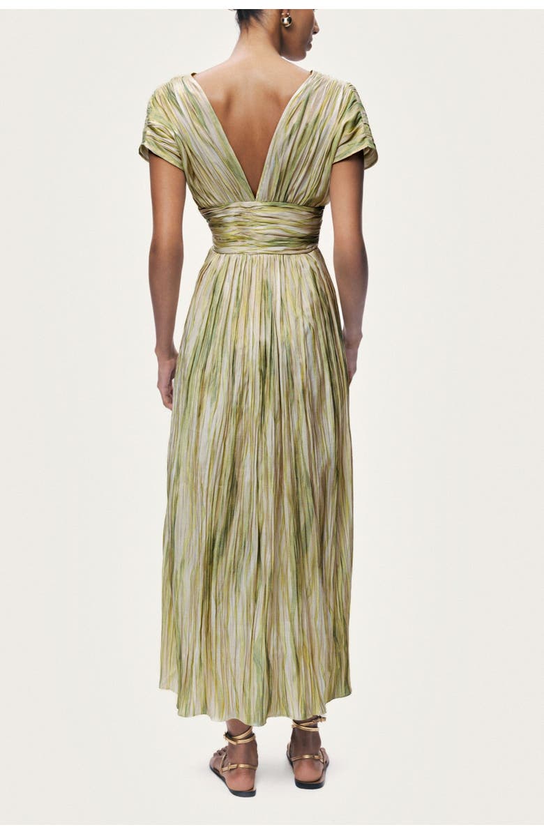 Nocturne Printed V-Neck Midi Dress, Alternate, color, Multi-Colored