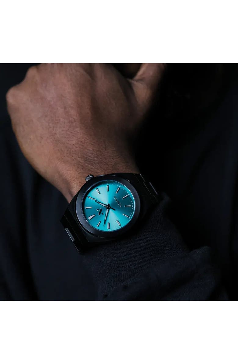 NCMPRBL Elevate Link Maldives Bracelet Watch, 42MM, Alternate, color, Black/Aqua