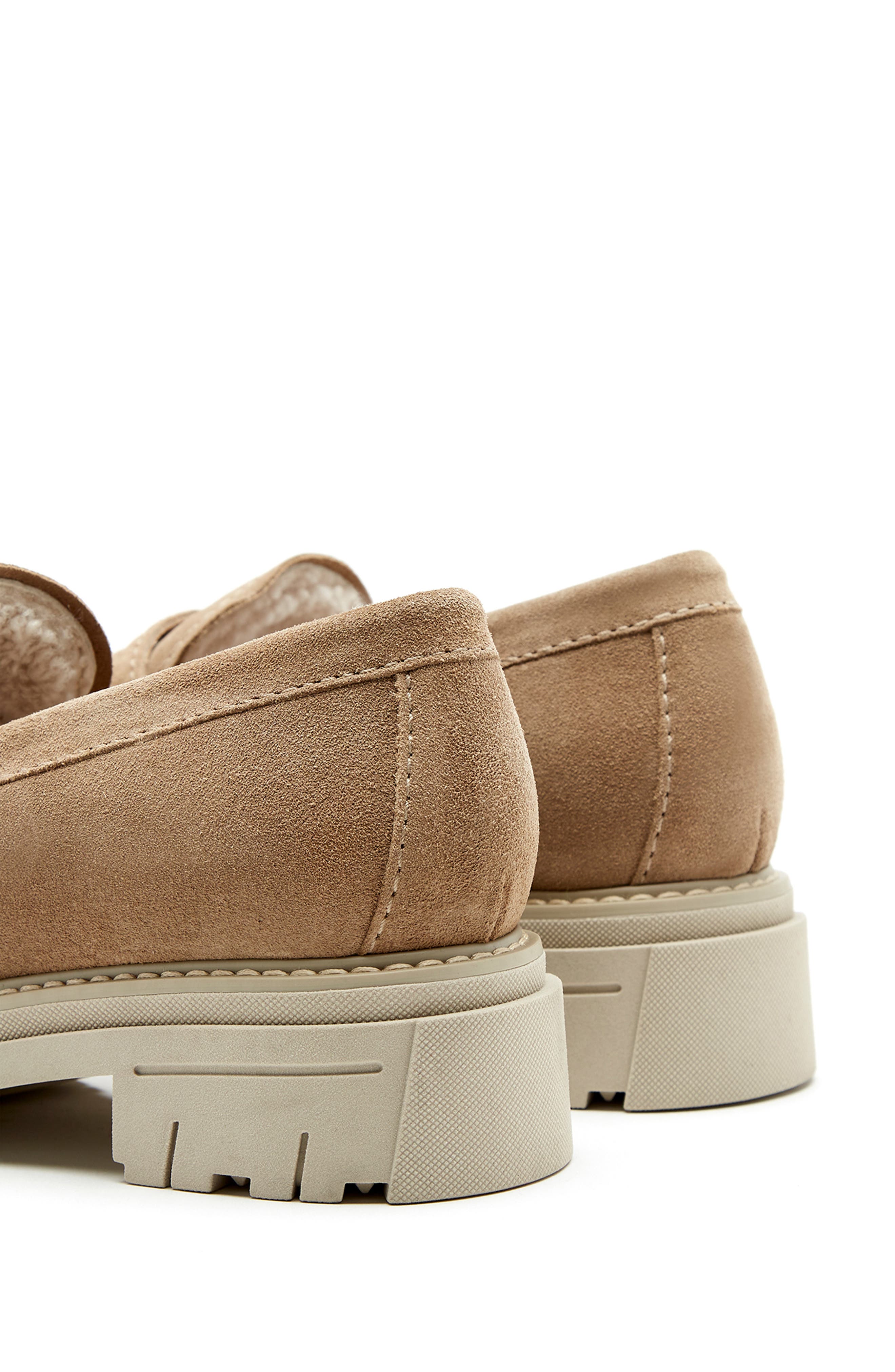 Devin City Dry™ Waterproof Penny Loafer, Alternate, color, BISCOTTI SUEDE