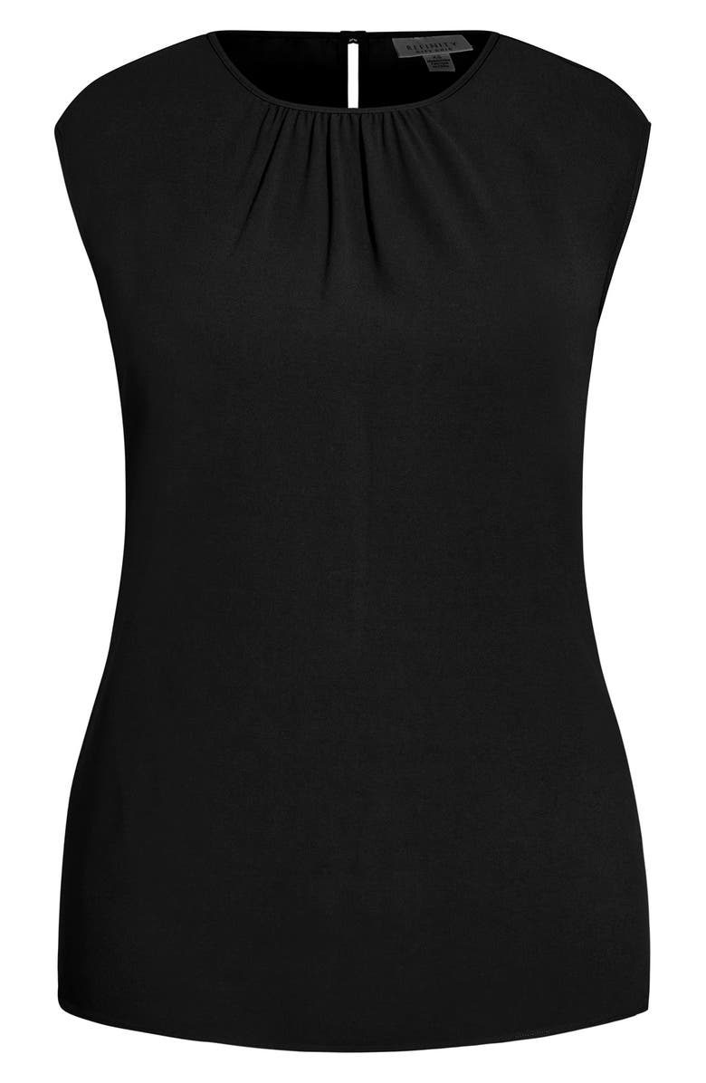 City Chic Gathered Neck Top, Alternate, color, 