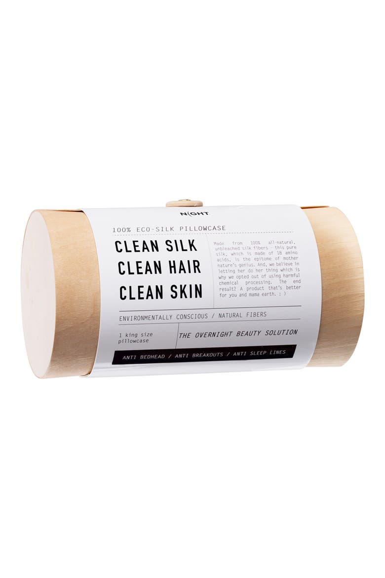 Tri Silk Blend Pillowcase, Alternate, color, WHITE