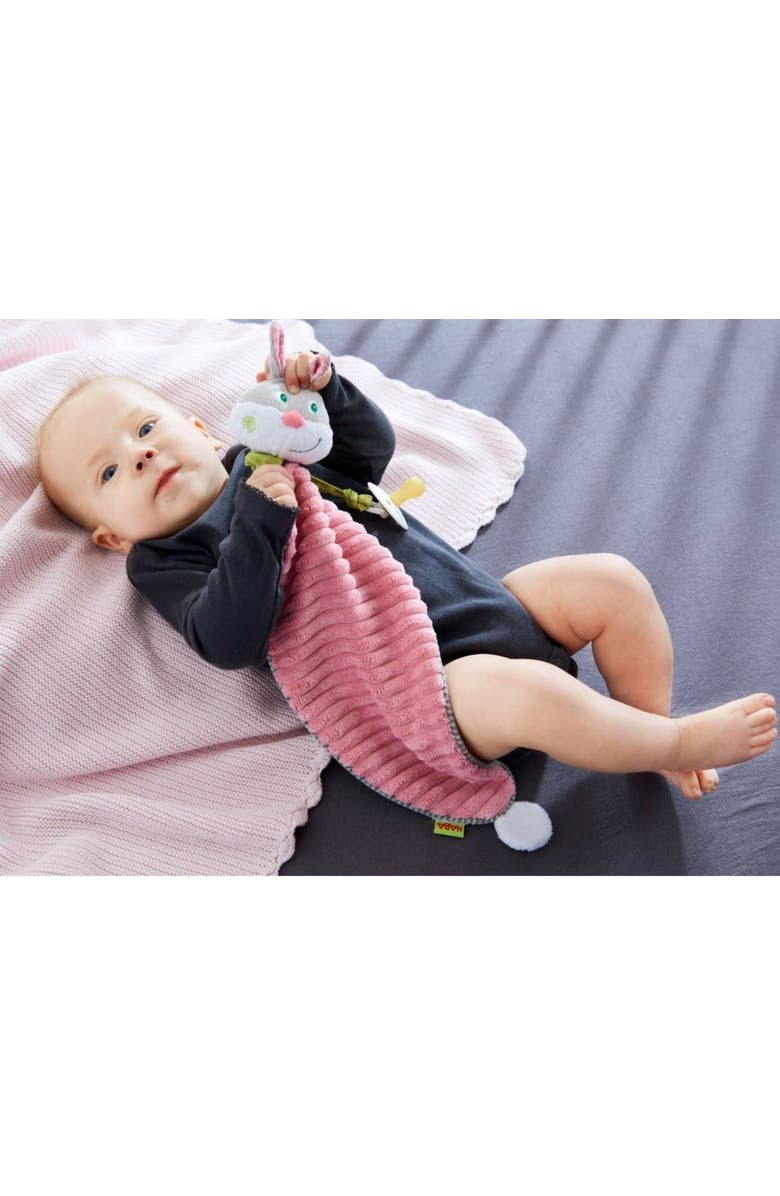 HABA Bunny Hops Baby Blanket and Crinkle Toy, Alternate, color, Multi