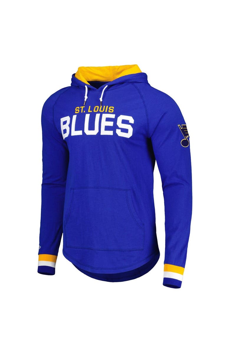 Mitchell & Ness Men's Mitchell & Ness Blue St. Louis Blues Legendary Slub Hoodie Long Sleeve T-Shirt, Alternate, color, Blue