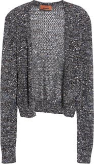 Missoni Sequin Embellished Open Knit Cardigan