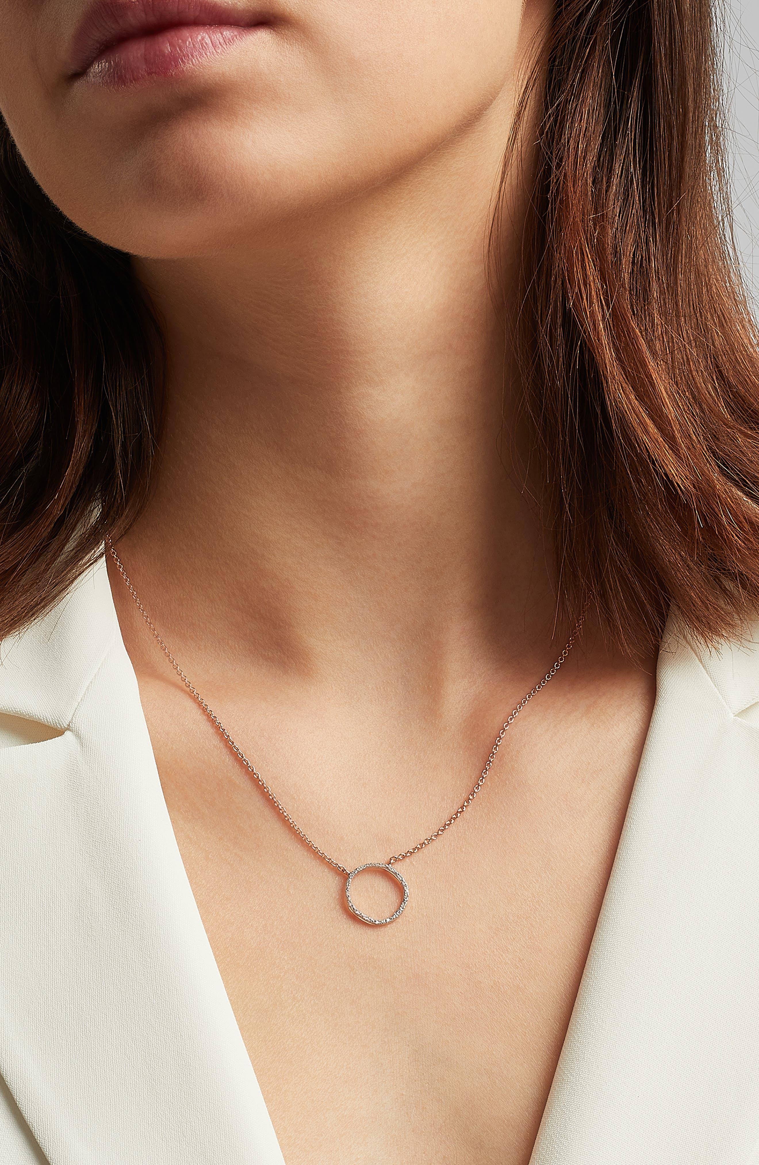 Riva Circle Diamond Pendant Necklace (Women) | Nordstromrack