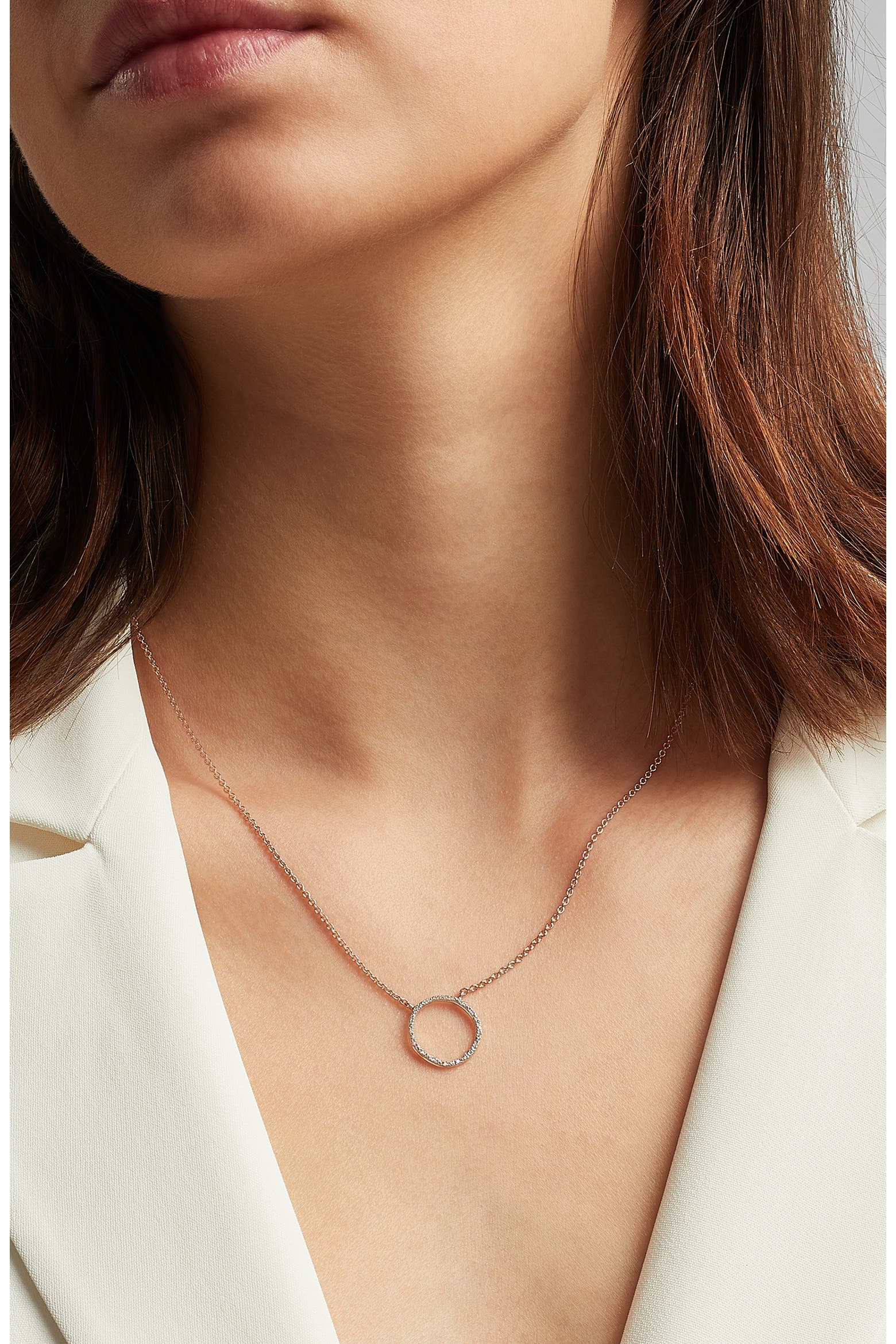 Riva Circle Diamond Pendant Necklace (Women) | Nordstromrack