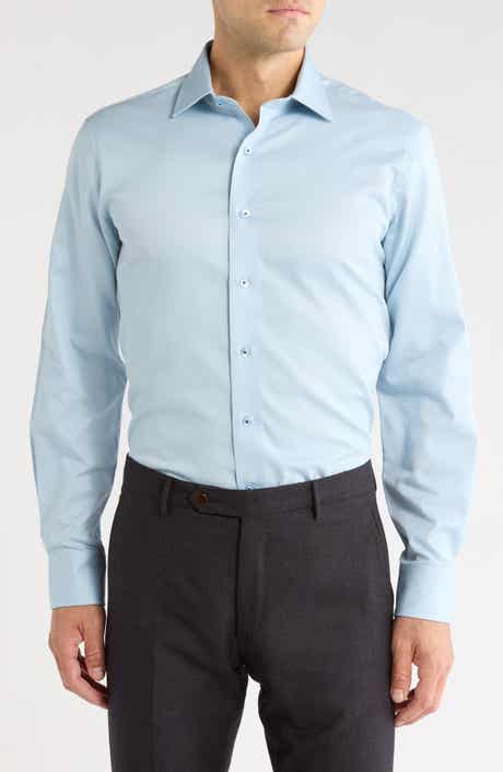 Trim Fit Solid Dress Shirt