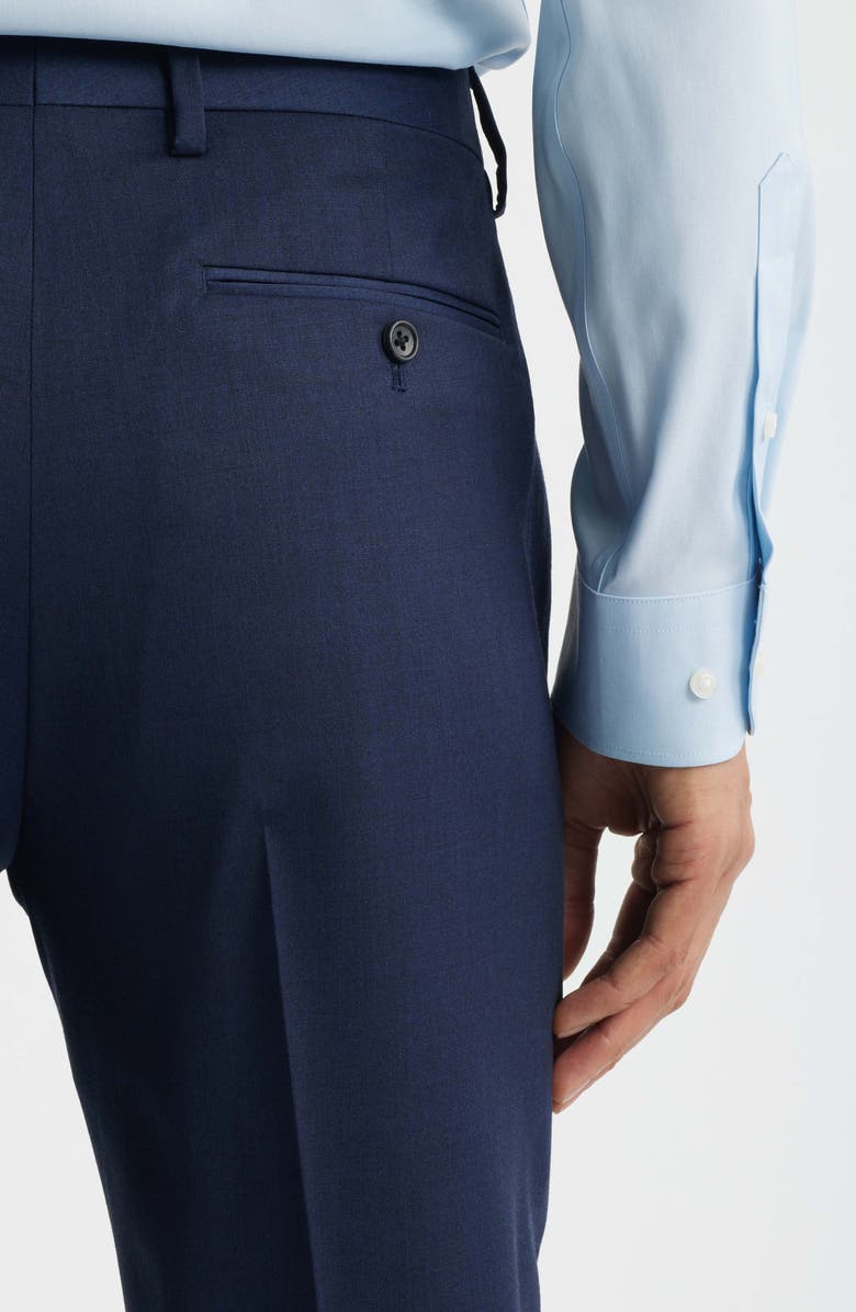 Bonobos Jetsetter Flat Front Athletic Fit Stretch Wool Dress Pants, Alternate, color, Light Navy