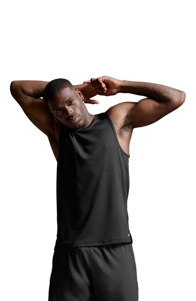 2XU Aero Tank, Alternate, color, Black/Silver Reflective