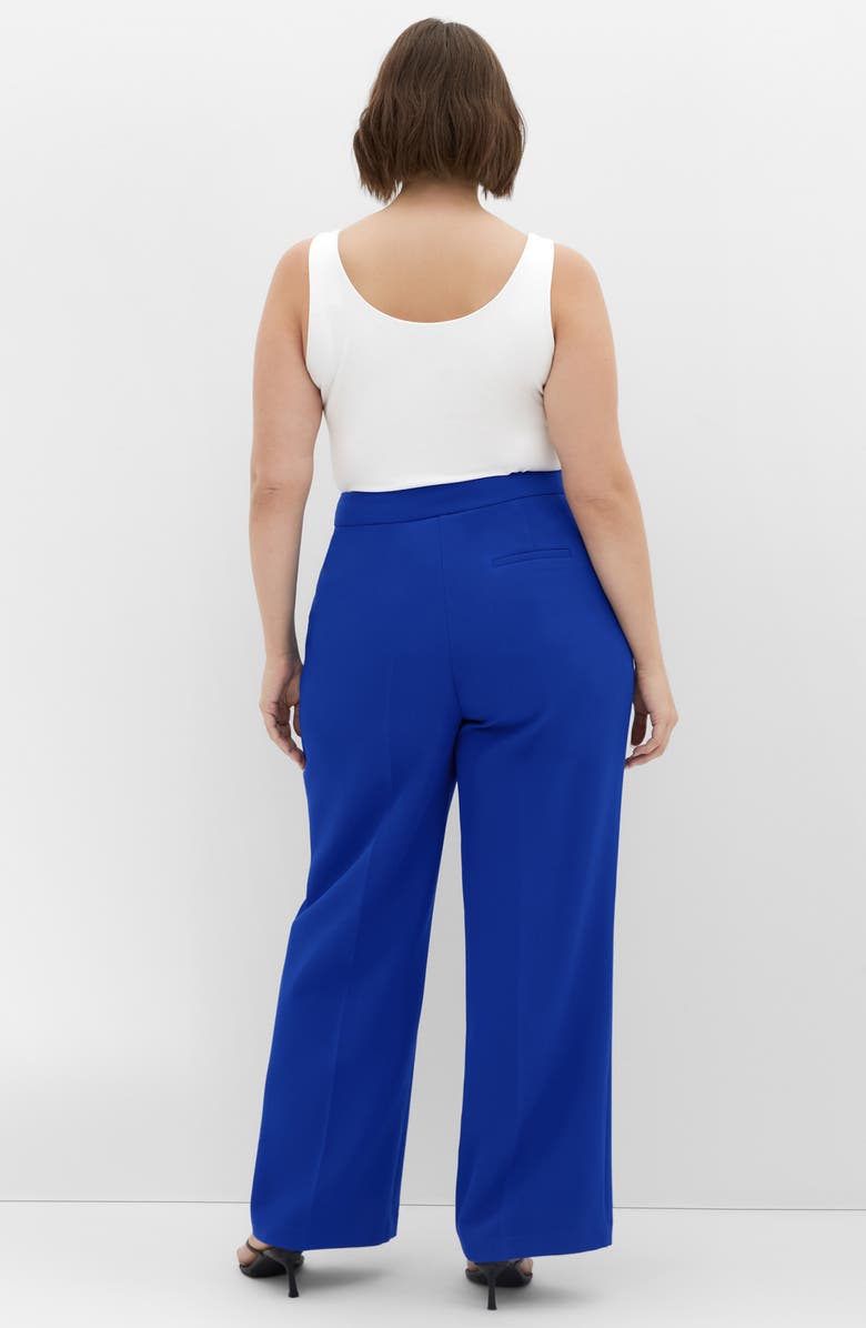 City Chic Alexis High Waist Wide Leg Pants, Alternate, color, Cobalt