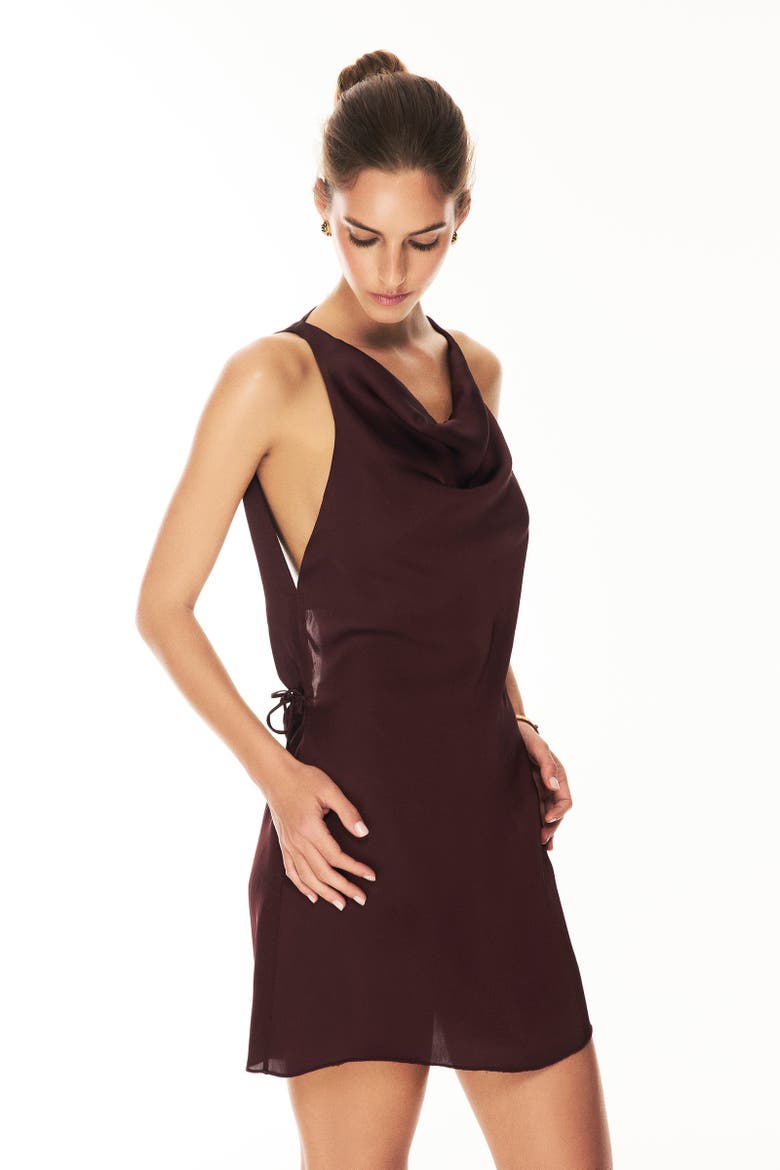 Marilyn Mini Nightgown, Alternate, color, Burgundy