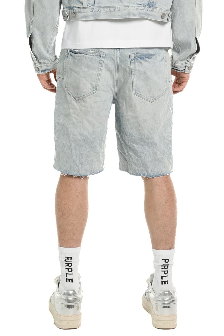 Nova Raw Hem Denim Shorts, Alternate, color, LIGHT INDIGO