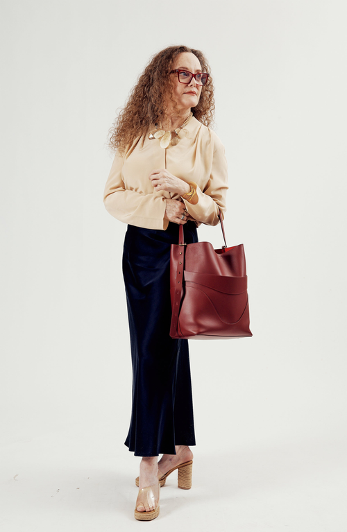 Oleada Official Marina Soft Bucket Bag In Red