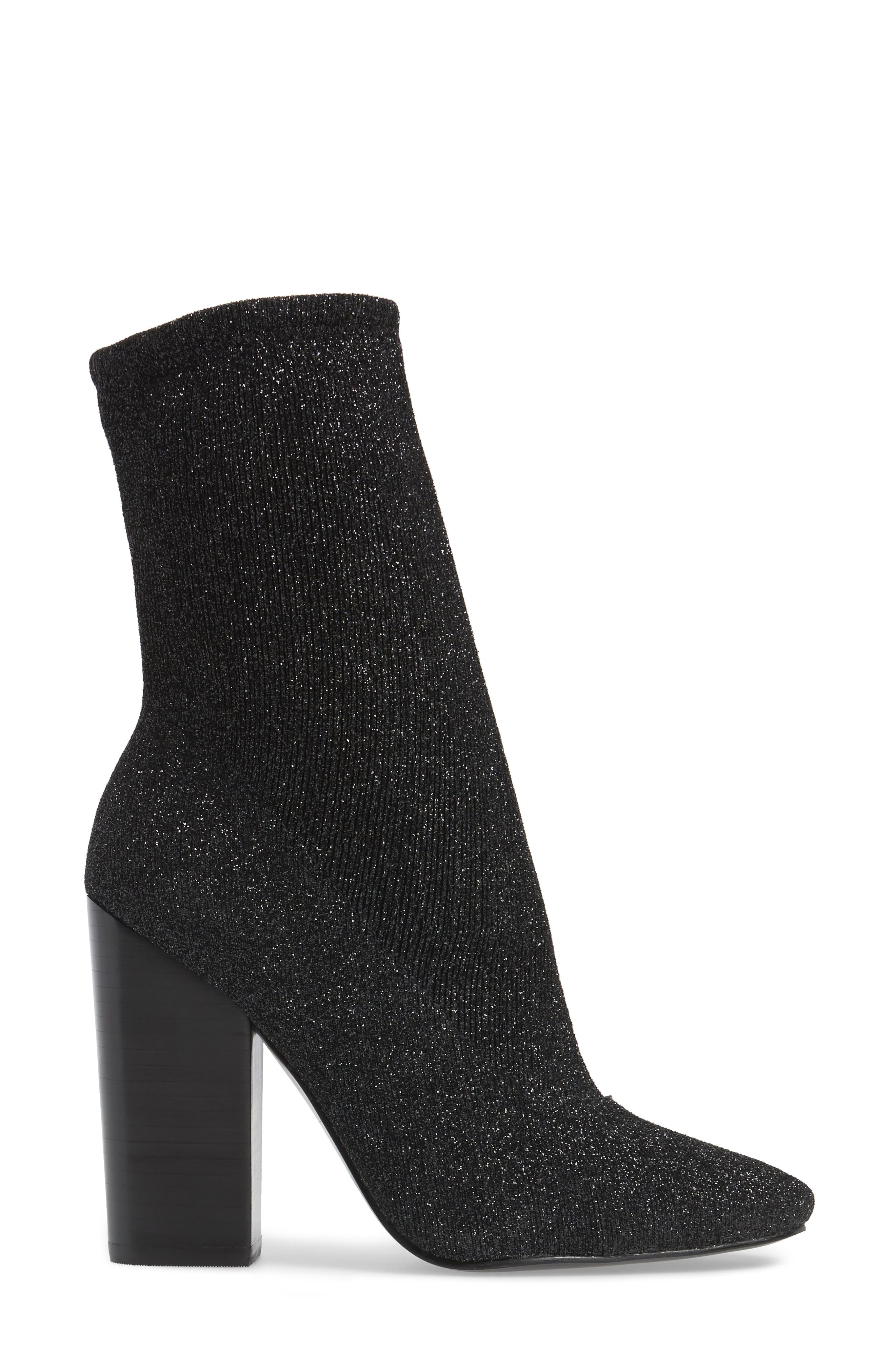 KENDALL + KYLIE Hailey Glitter Sock Bootie, Alternate, color, 