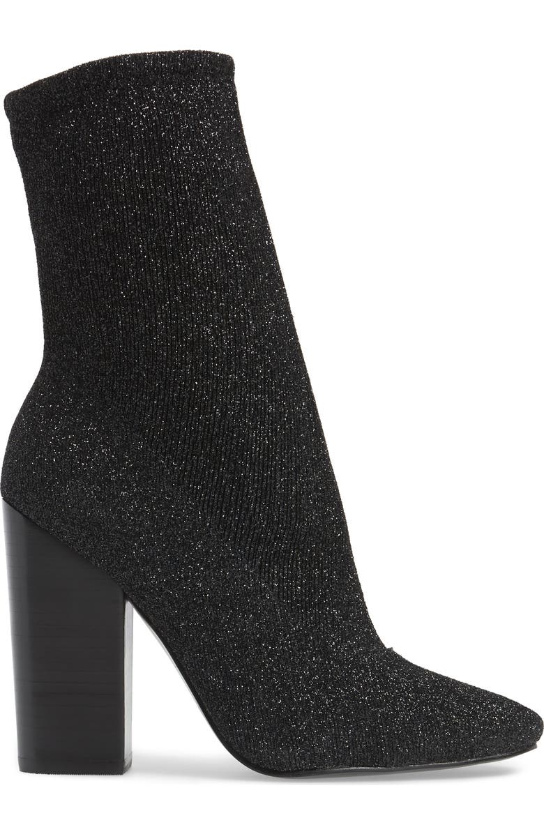 KENDALL + KYLIE Hailey Glitter Sock Bootie, Alternate, color,