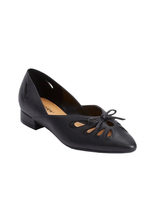 Comfortview The Arabella Slip On Flat In Black