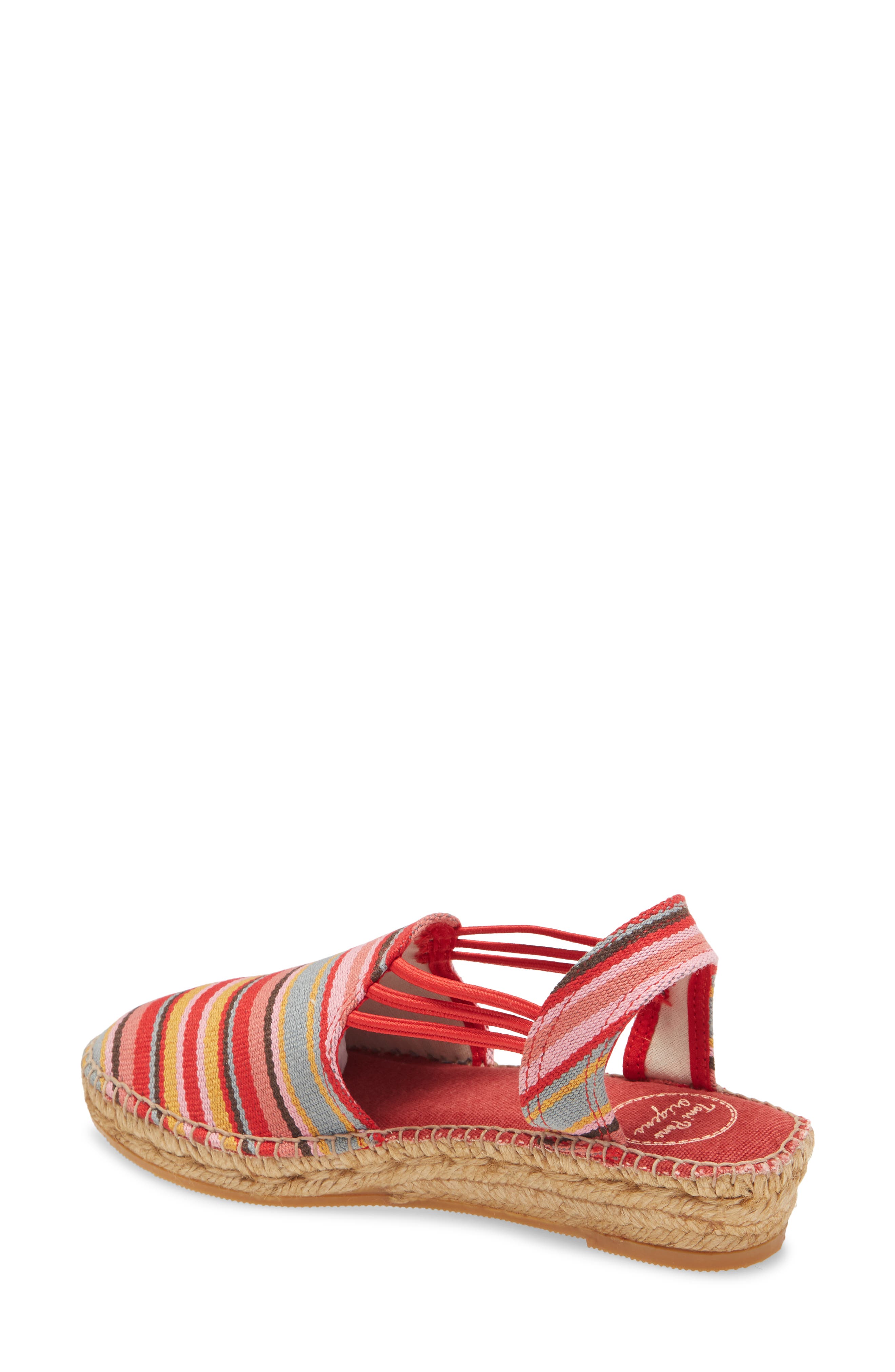 Toni Pons Norma Wedge Espadrille Sandal, Alternate, color, Red Canvas