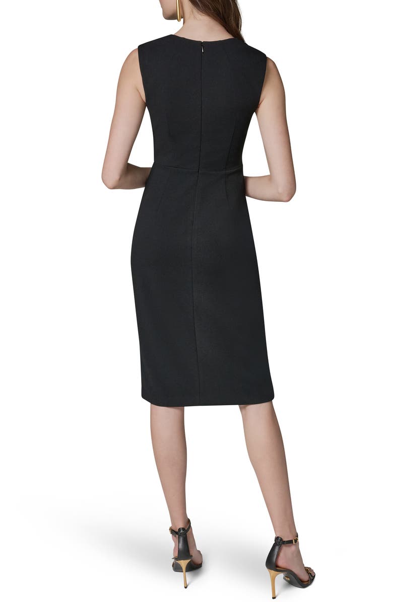 Donna Karan New York Wrap Front Sleeveless Sheath Dress, Alternate, color, 