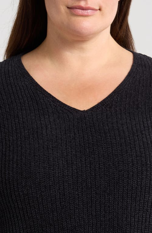 Eileen Fisher V-neck Organic Cotton Chenille Sweater