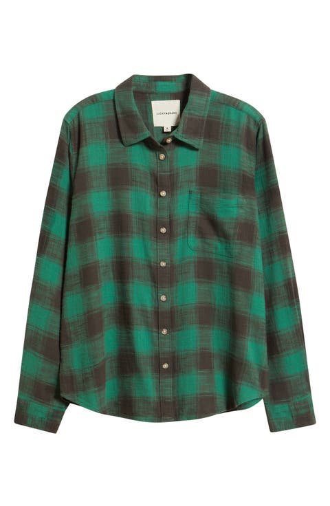 Clyde Plaid Coton Flannel Button-Up Shirt