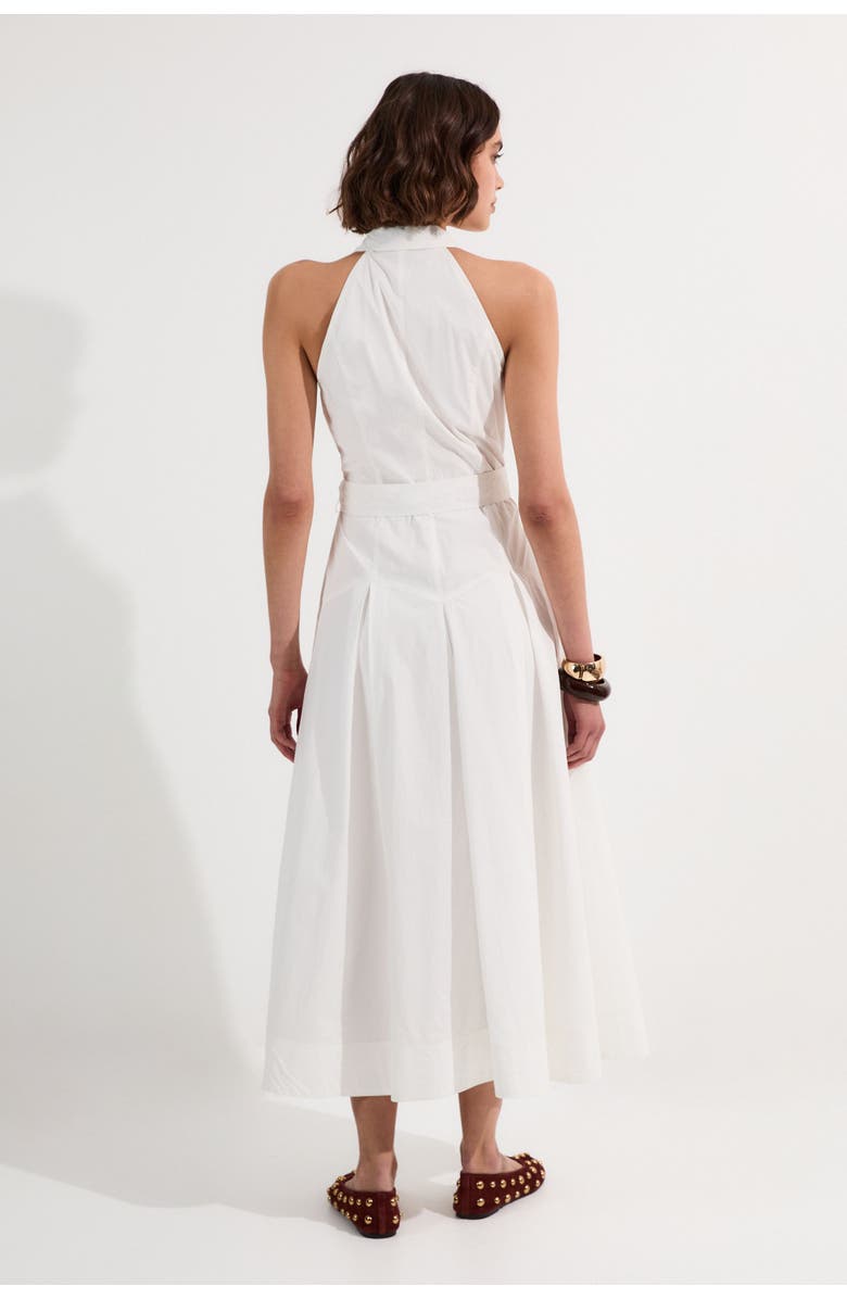 Karen Millen Midi Shirt Dress With Dropped Waist, Alternate, color, White