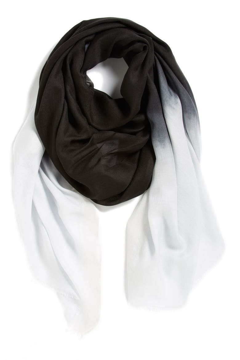 Ombré Scarf, Main, color, BLACK COMBO