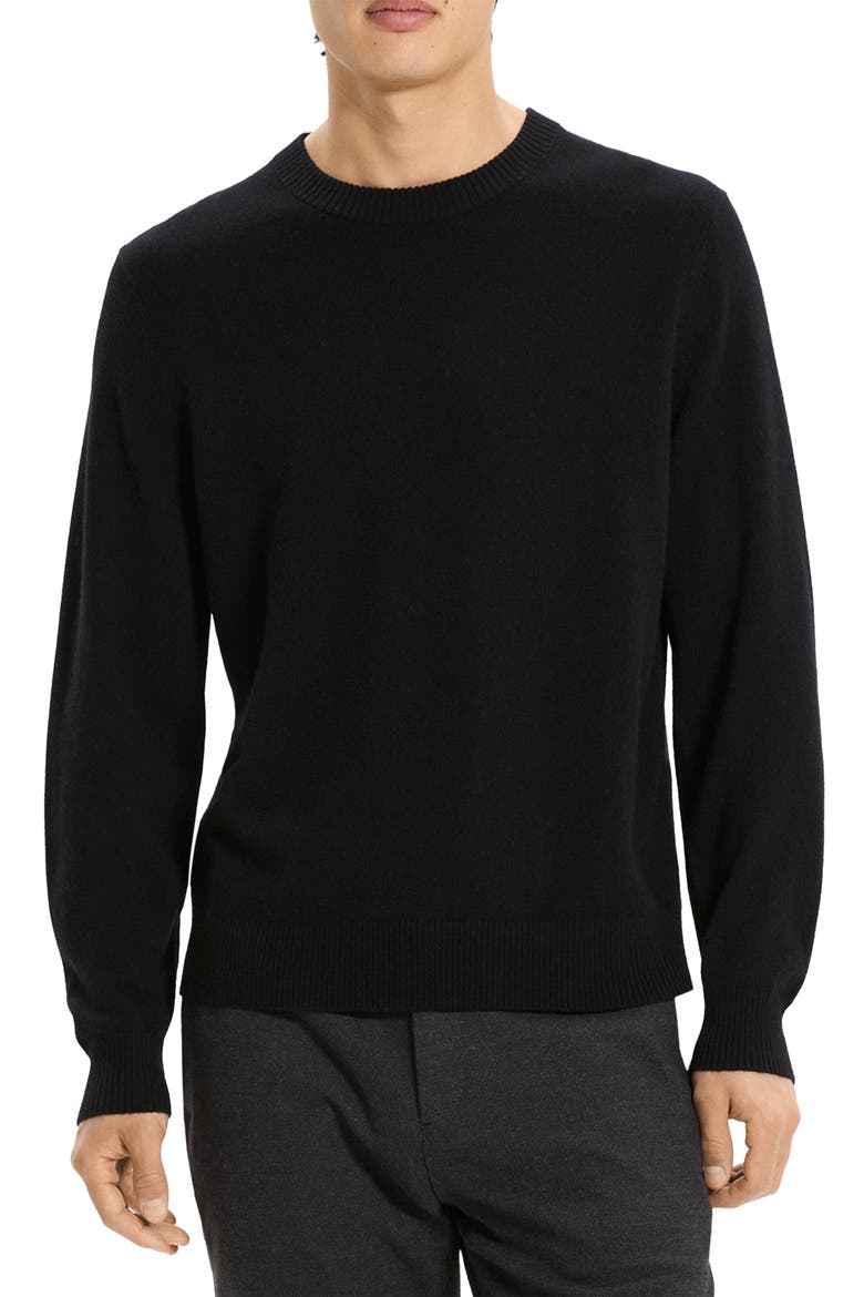 Hilles Cashmere Sweater, Main, color, BLACK