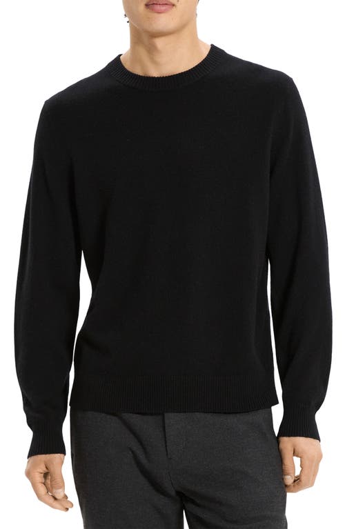 Theory Hilles Cashmere Crewneck Sweater In Black