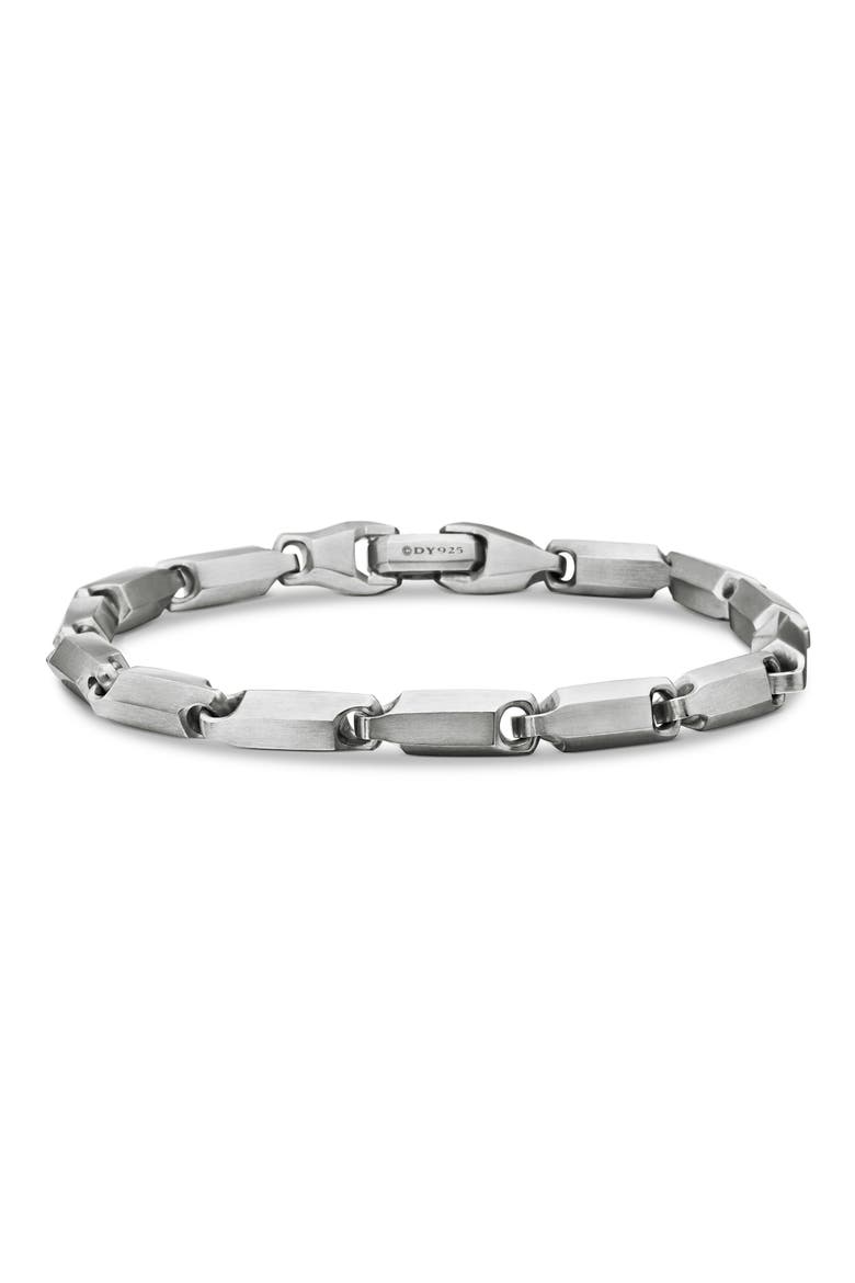 Faceted Link Bracelet, 3mm, Main, color, STERLING SILVER