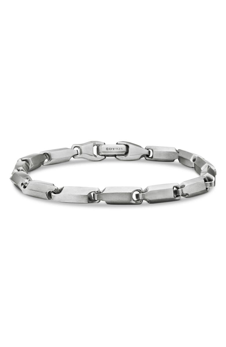 David Yurman Faceted Link Bracelet, 3mm, Main, color, Sterling Silver