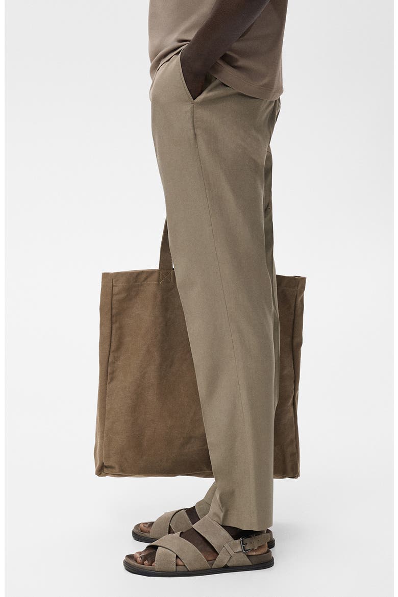 Tapered Crop Chinos, Alternate, color, BROWN