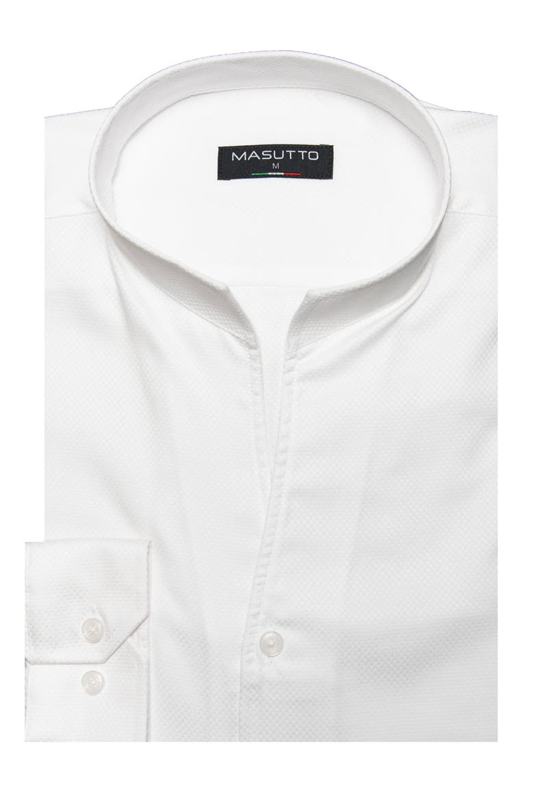 Nixon tulip stand up collar long sleeve shirt, Main, color, White