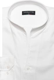 MASUTTO Nixon tulip stand up collar long sleeve shirt