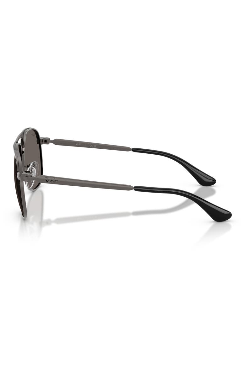 Bill Max 56mm Square Sunglasses, Alternate, color, GUNMETAL / DARK GREY