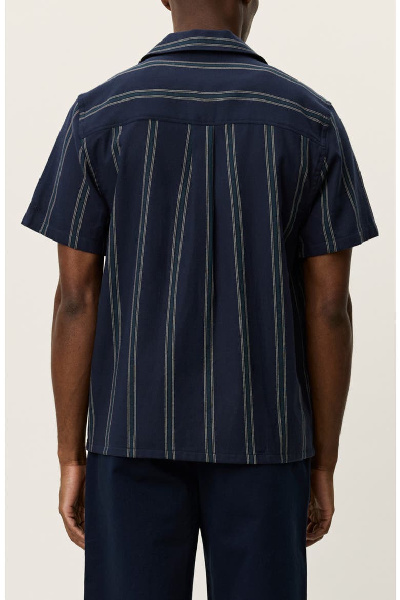 Lawson Stripe Camp Shirt, Alternate, color, DARK NAVY