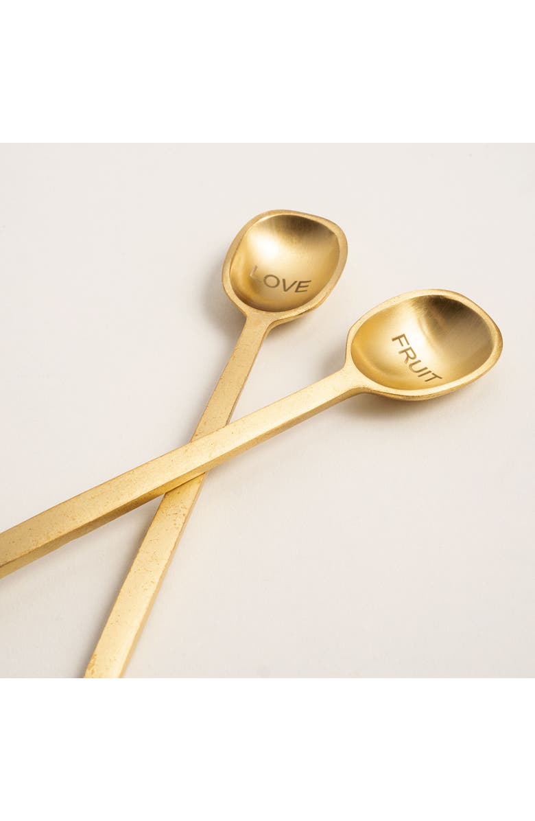 Zsa Zsa Zsu Lotus Set Of 2 Brass Decorative Object With Square Handle Set Of 2, Alternate, color, Gold