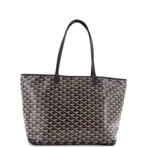 Pre-owned Goyard Goyard Artois Tote Coated Canvas Mm In Black