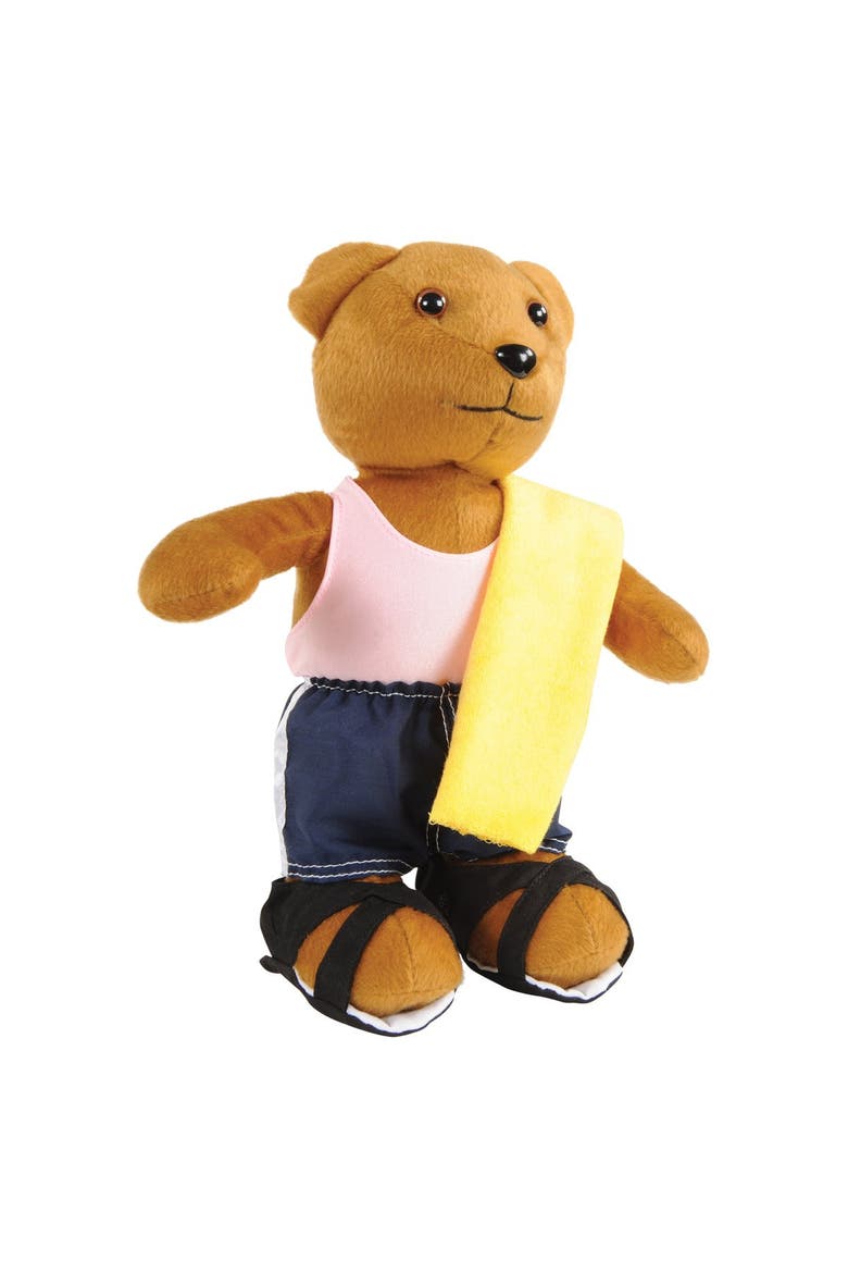 Weather Bear Set With Clothes, Alternate, color, Brown
