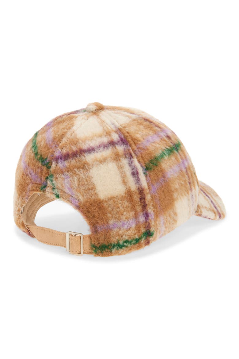 Brushed Plaid Baseball Cap, Alternate, color, TAN PLAID